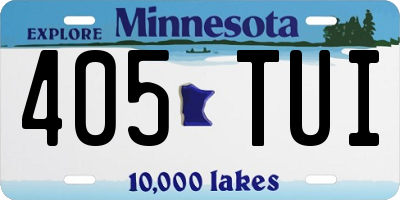 MN license plate 405TUI