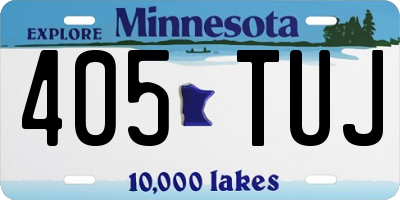 MN license plate 405TUJ