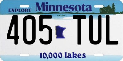 MN license plate 405TUL
