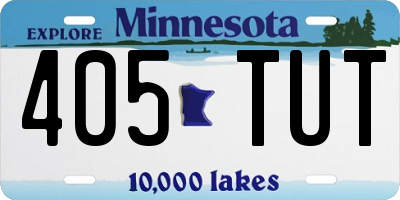 MN license plate 405TUT