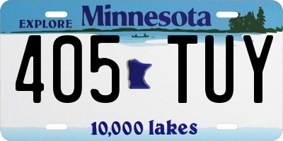 MN license plate 405TUY