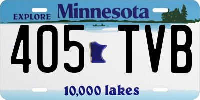 MN license plate 405TVB