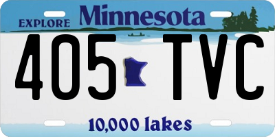 MN license plate 405TVC