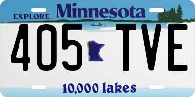 MN license plate 405TVE