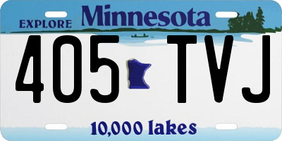 MN license plate 405TVJ