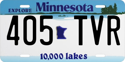 MN license plate 405TVR