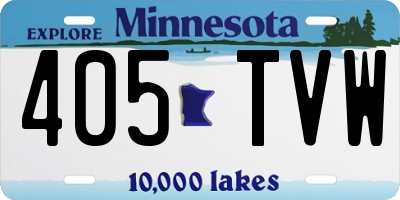 MN license plate 405TVW