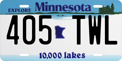 MN license plate 405TWL