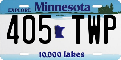 MN license plate 405TWP