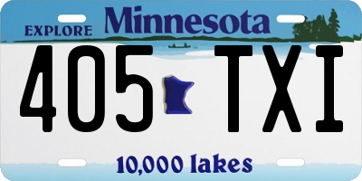 MN license plate 405TXI