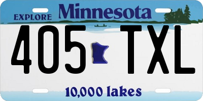 MN license plate 405TXL