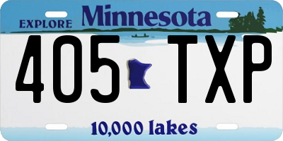 MN license plate 405TXP