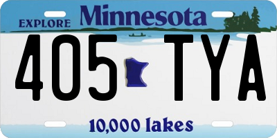 MN license plate 405TYA