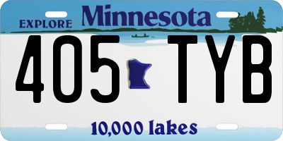 MN license plate 405TYB