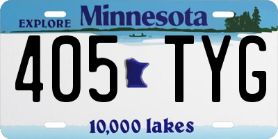 MN license plate 405TYG