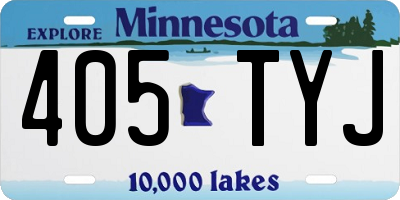 MN license plate 405TYJ