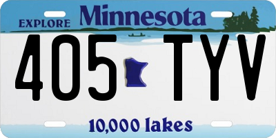 MN license plate 405TYV