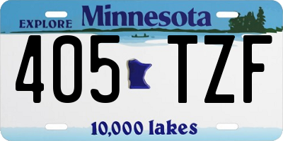 MN license plate 405TZF