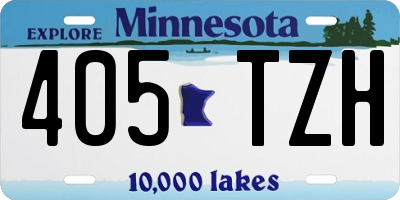 MN license plate 405TZH