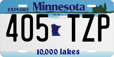 MN license plate 405TZP