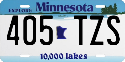 MN license plate 405TZS