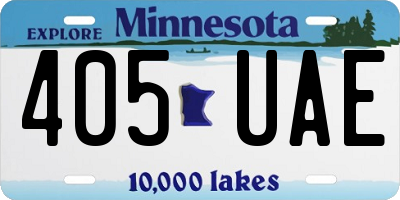 MN license plate 405UAE
