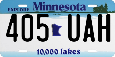 MN license plate 405UAH