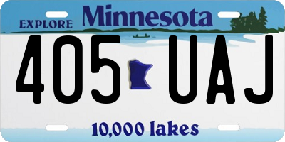 MN license plate 405UAJ