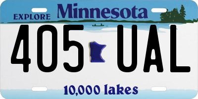 MN license plate 405UAL