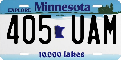 MN license plate 405UAM