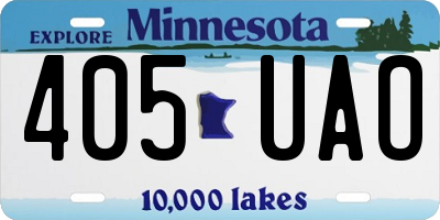 MN license plate 405UAO