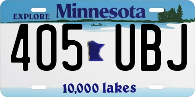 MN license plate 405UBJ