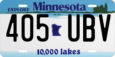 MN license plate 405UBV
