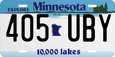 MN license plate 405UBY