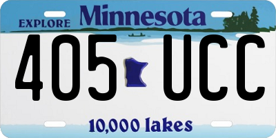 MN license plate 405UCC