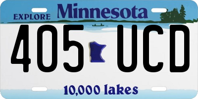 MN license plate 405UCD