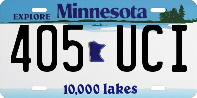 MN license plate 405UCI