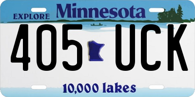 MN license plate 405UCK