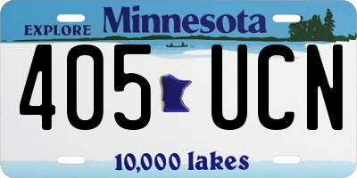 MN license plate 405UCN