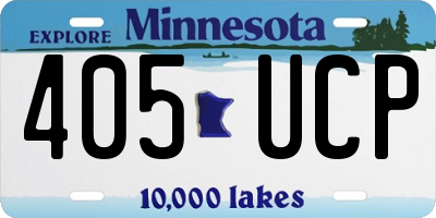 MN license plate 405UCP
