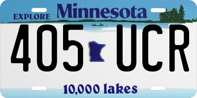 MN license plate 405UCR