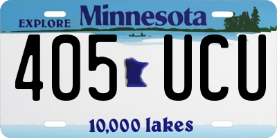 MN license plate 405UCU