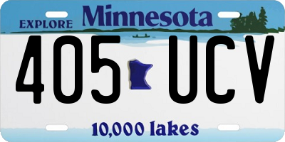 MN license plate 405UCV