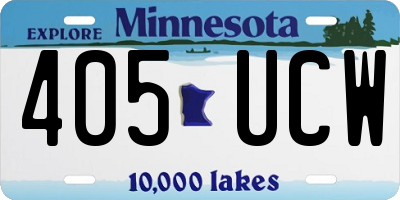 MN license plate 405UCW