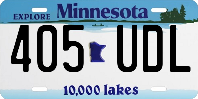 MN license plate 405UDL