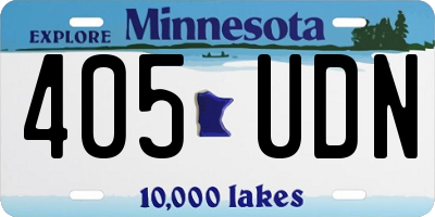 MN license plate 405UDN