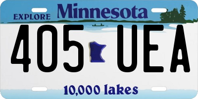 MN license plate 405UEA