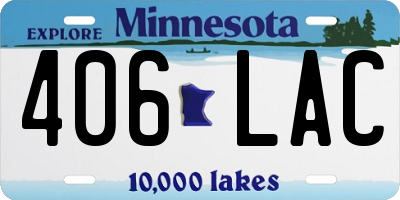 MN license plate 406LAC