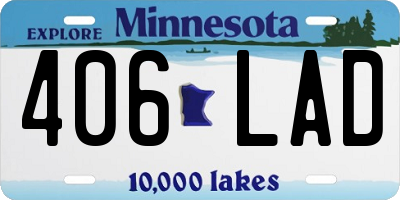 MN license plate 406LAD