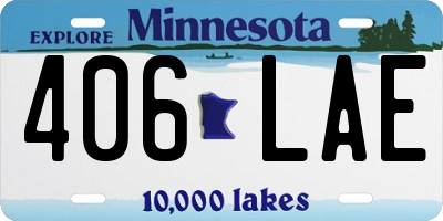 MN license plate 406LAE